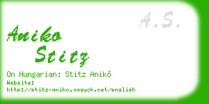 aniko stitz business card